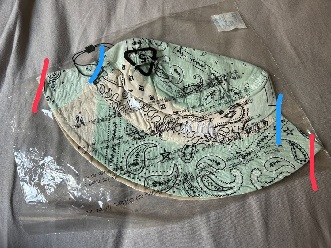 帽子 kith deconstructed bandana bucket hat