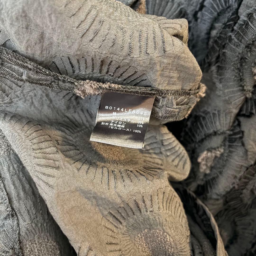 ロワズィール　カットジャガード黒ワンピース