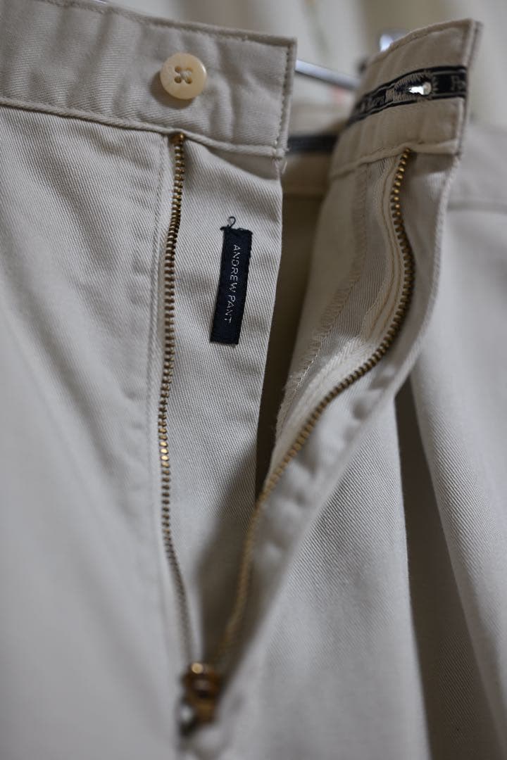 超美品 Ralph Lauren ツータック チノ アンドリュー 白 アイボリー