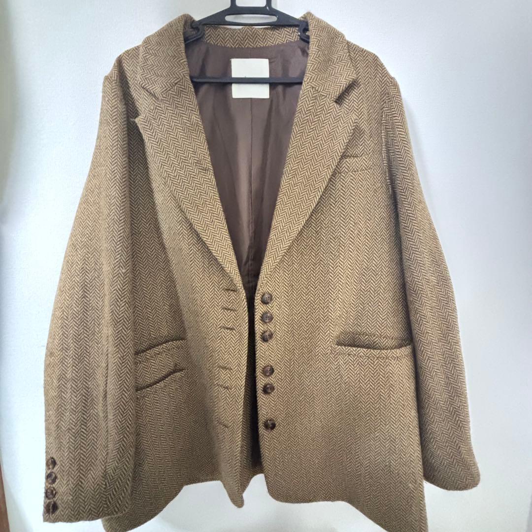 ジャケット・アウター Eaphi WOOL TWEED JACKET brown