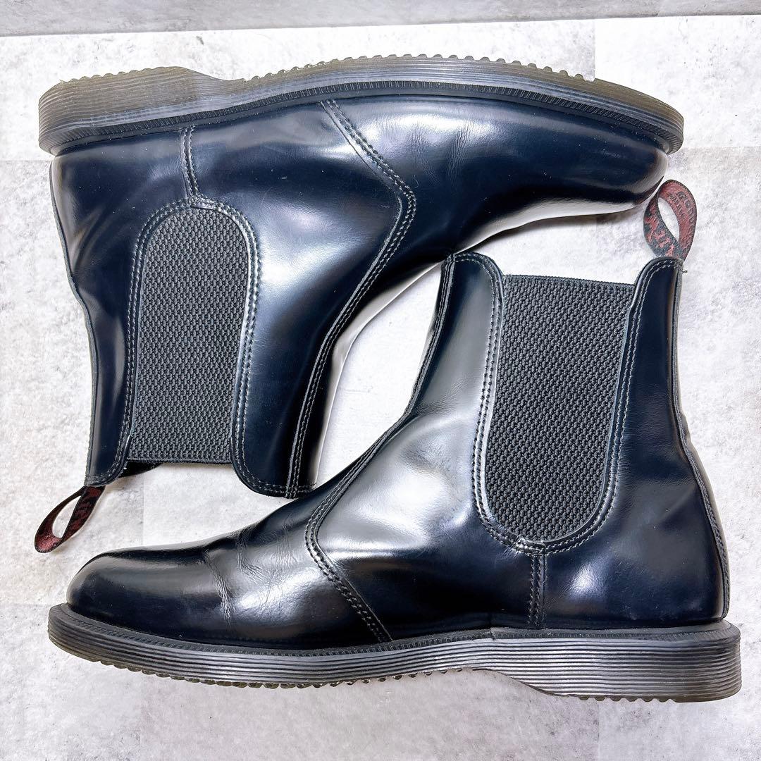 美品 Dr. Martens FLORA サイドゴアブーツ 26 レザー 黒