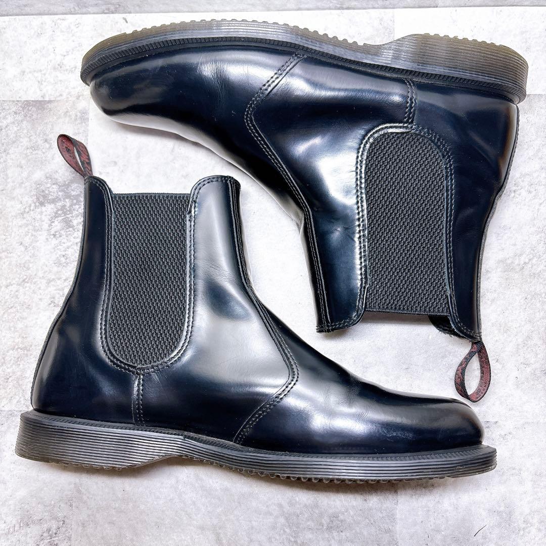 美品 Dr. Martens FLORA サイドゴアブーツ 26 レザー 黒