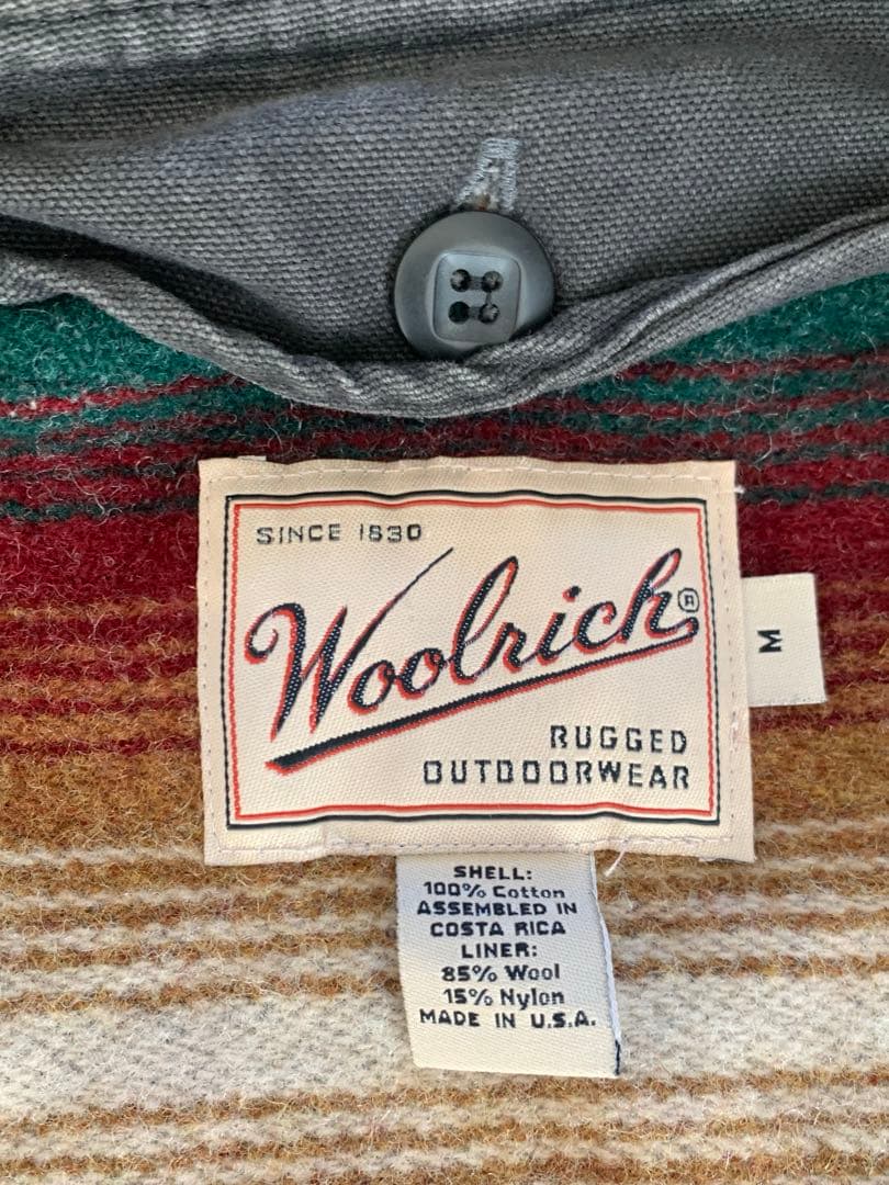 Woolrich 襟レザーカバーオール M