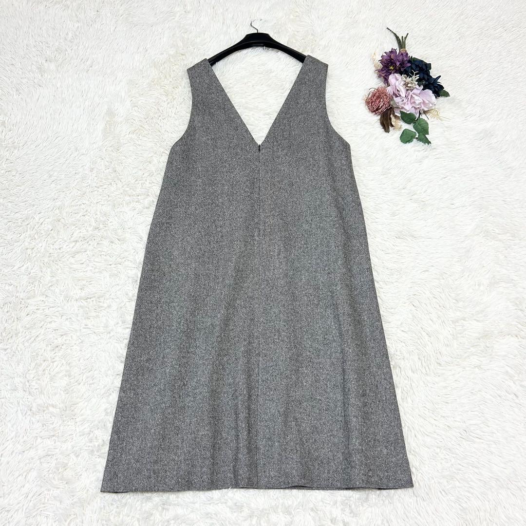 【新品タグ付】23区 大きいサイズ シルクネップツイード ジャンパースカート