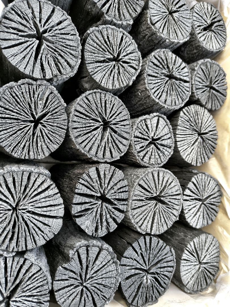 K【愛媛産】クヌギ炉用胴炭約5kg 皮剥がれ