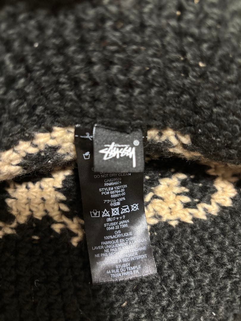 Stussy バケットハット/クラッシャーハット 黒/ベージュ