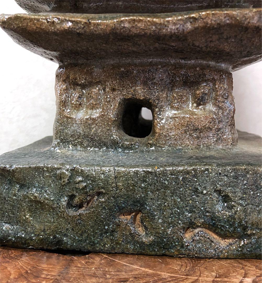 時代 五重寳塔 飛天窯 在銘 陶器 共箱 約6.2㎏ 高さ約40㎝