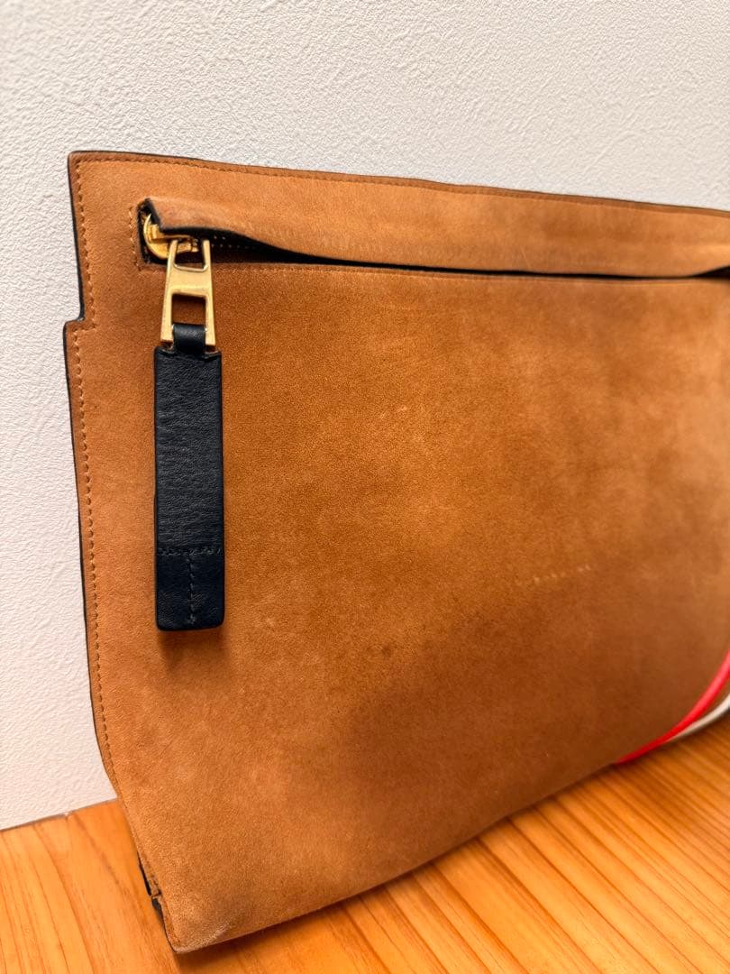 LOEWE クラッチバッグ Tポーチ アナグラム スエード ユニセックス
