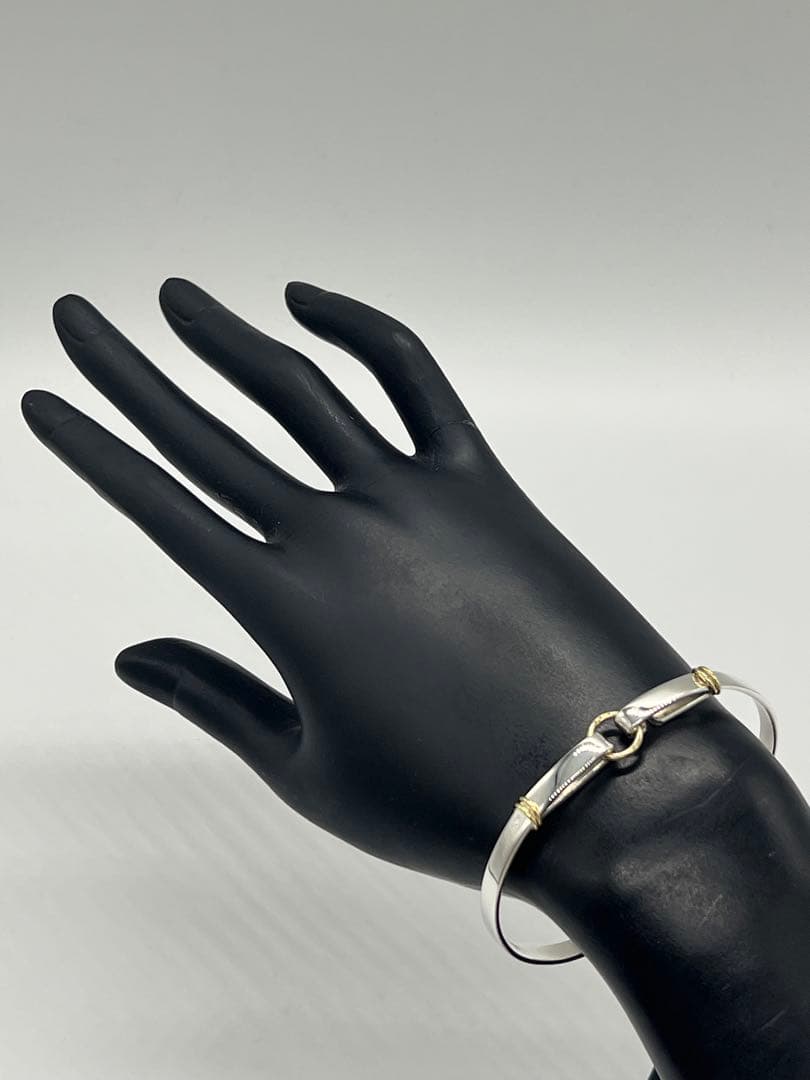 ティファニー TIFFANY サークルフック バングル SV YG コンビ