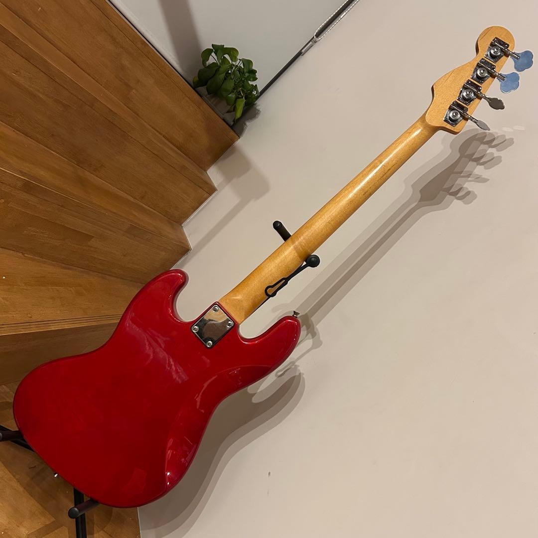 Juno ジャズベースタイプ赤メタリック　リアピックアップハム化‼︎‼︎