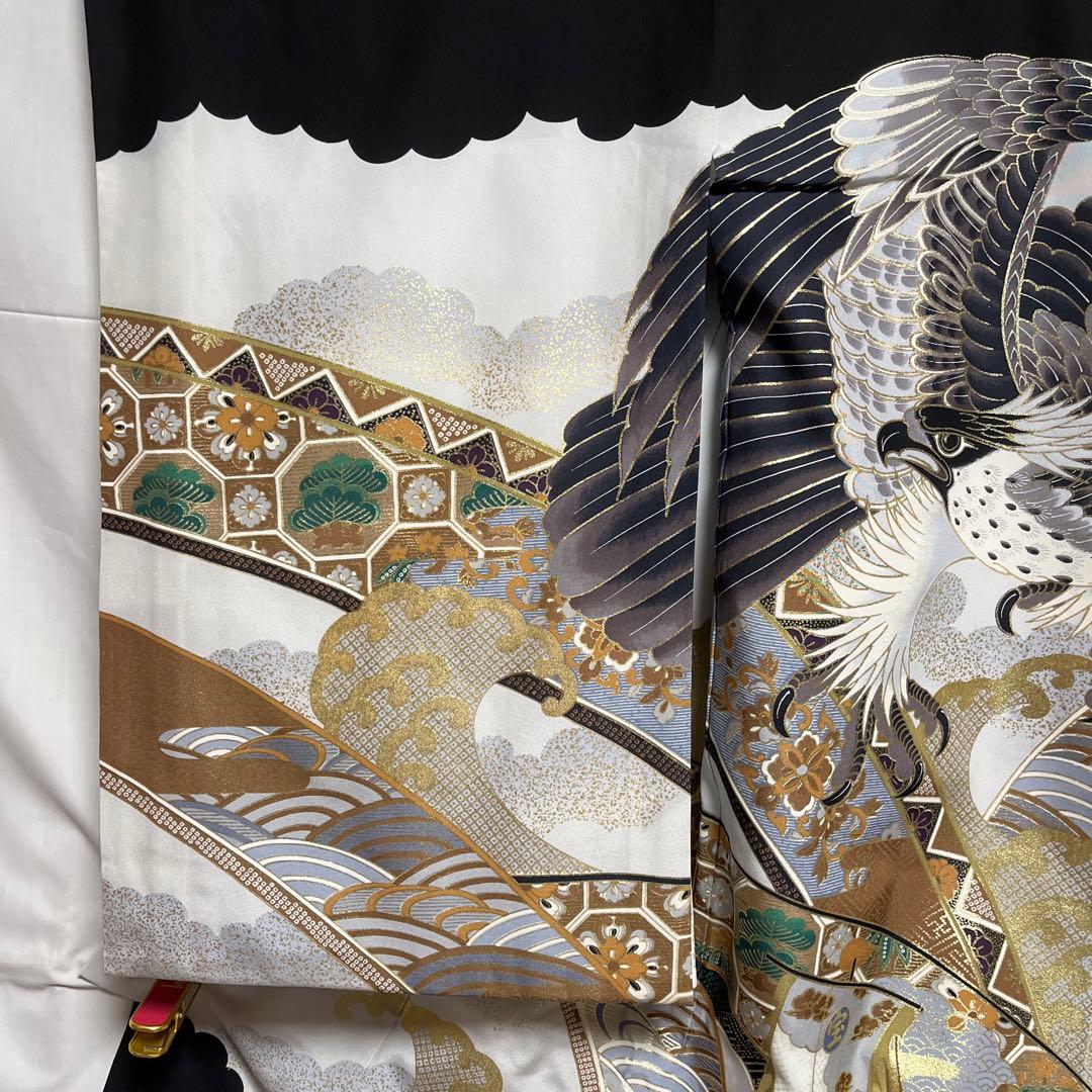 ろ*ん様 1-K お宮参り 七五三　着物、長襦袢　男の子　正絹 祝い着