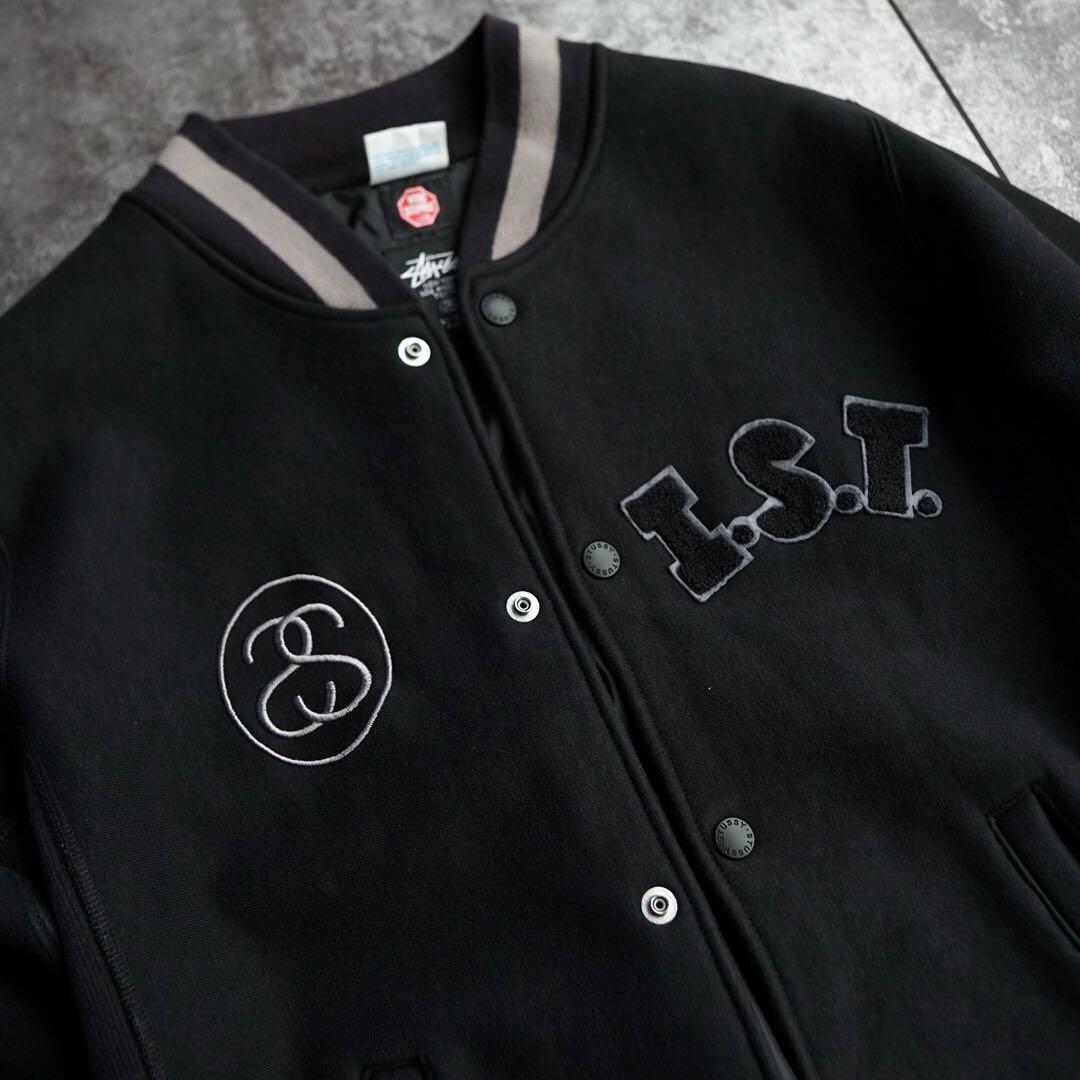 OLD STUSSY CHAMPION スタジャン リバースウィーブ ブラック
