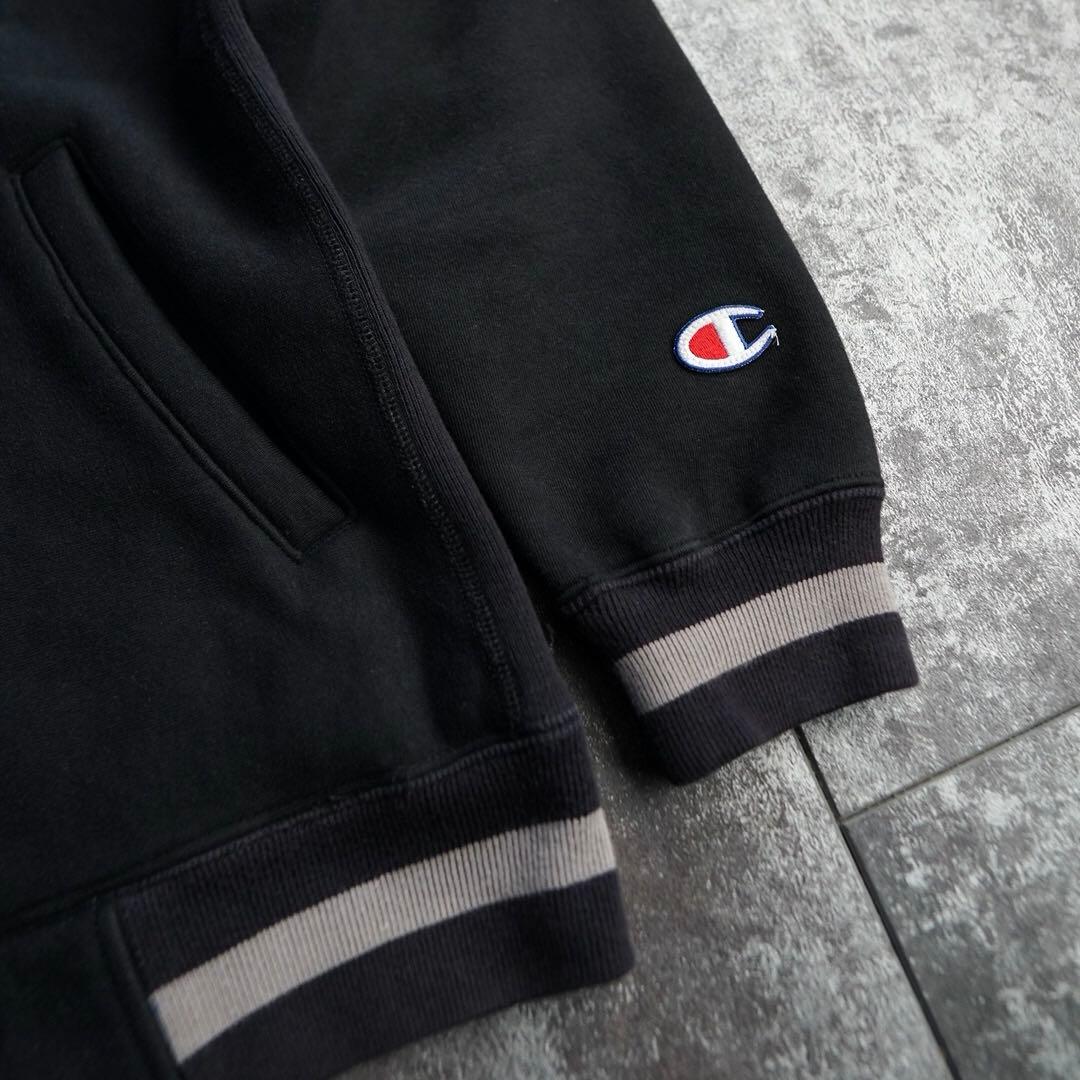 OLD STUSSY CHAMPION スタジャン リバースウィーブ ブラック