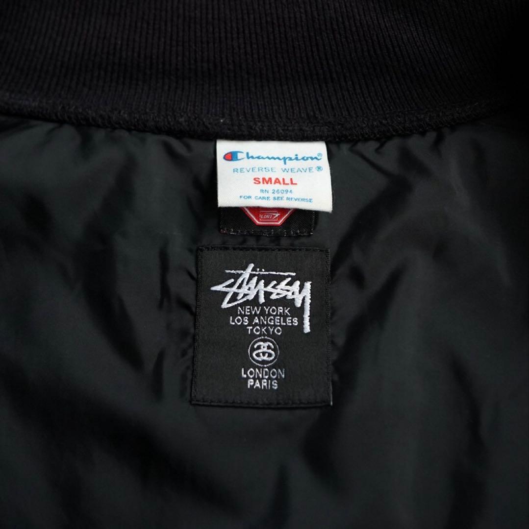 OLD STUSSY CHAMPION スタジャン リバースウィーブ ブラック