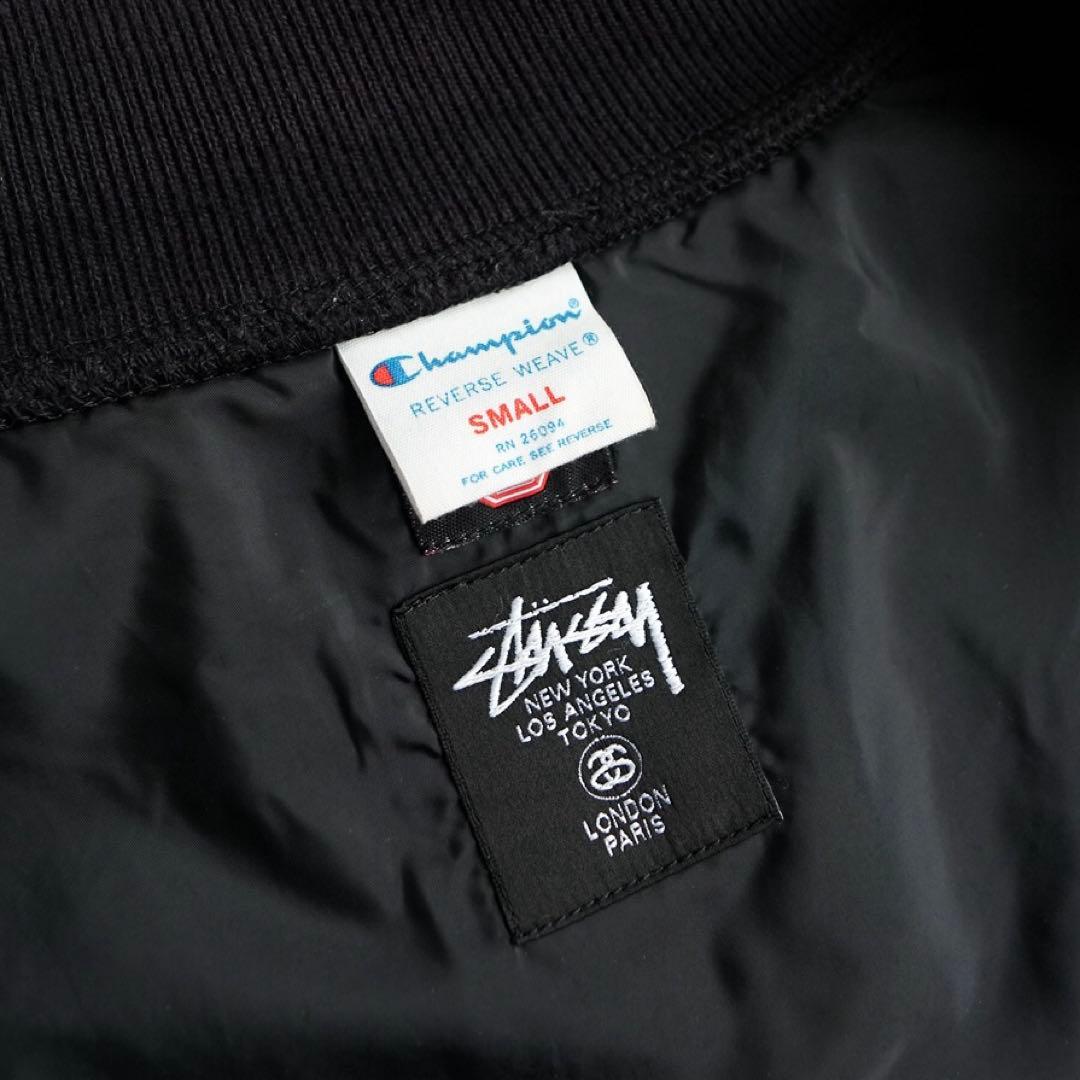 OLD STUSSY CHAMPION スタジャン リバースウィーブ ブラック