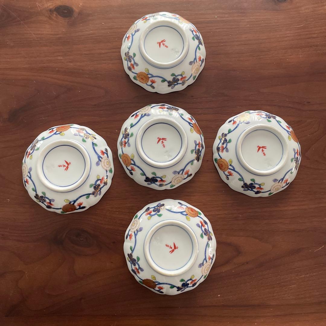 有田焼 其泉 古伊万里 醤油小皿 5枚