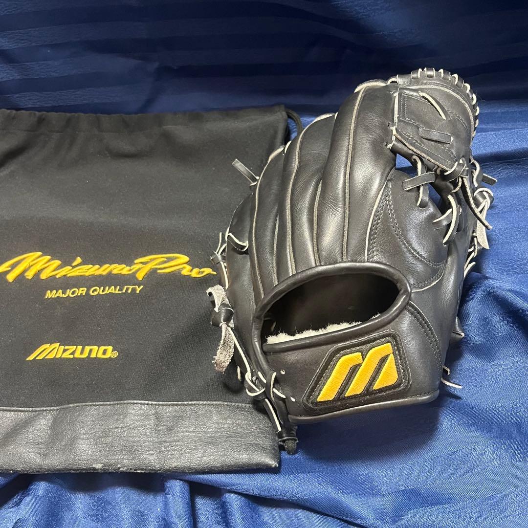 ミズノプロ 硬式グローブ 仁志モデル　坪田信義名人作　Mマーク　希少品　黒