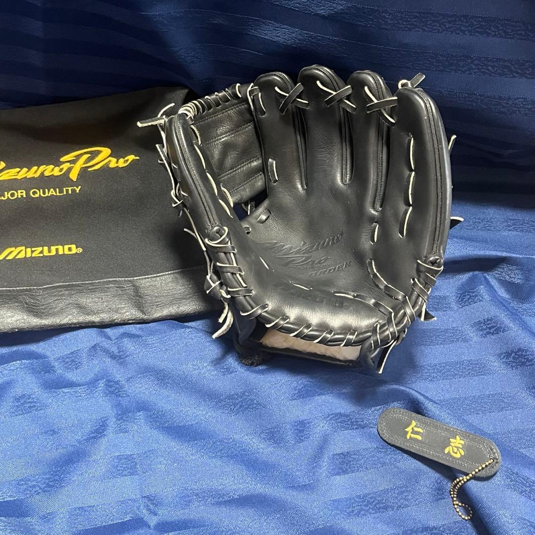 ミズノプロ 硬式グローブ 仁志モデル　坪田信義名人作　Mマーク　希少品　黒