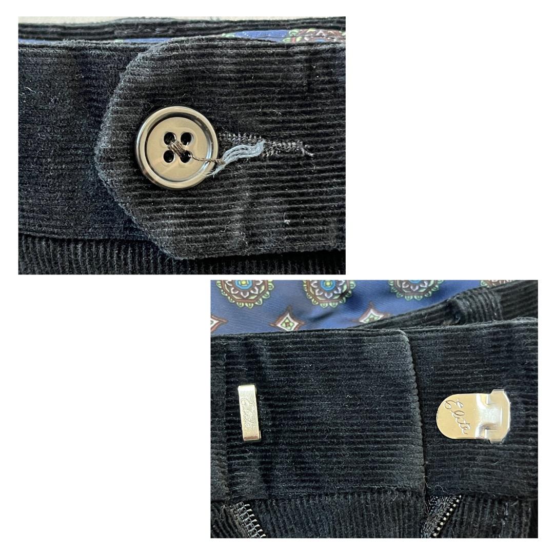 ローレン ラルフローレン W34 ポロチノ コーデュロイ 古着 黒 17809