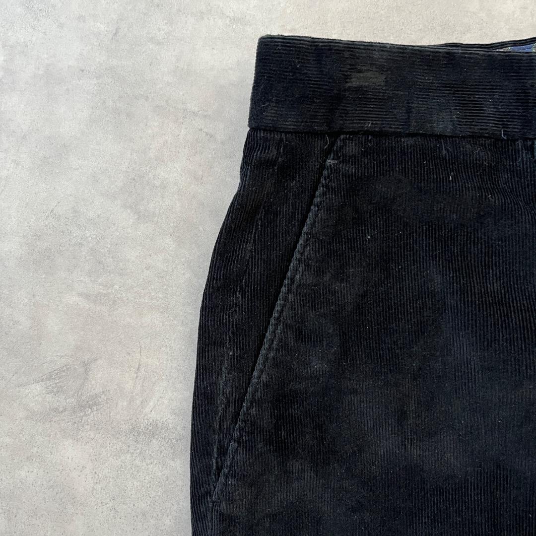 ローレン ラルフローレン W34 ポロチノ コーデュロイ 古着 黒 17809