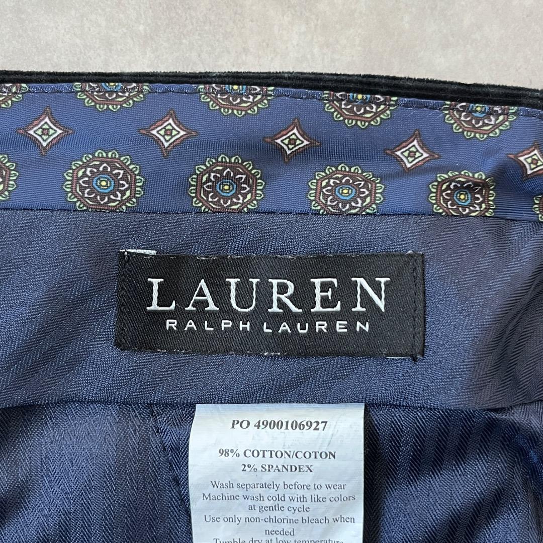 ローレン ラルフローレン W34 ポロチノ コーデュロイ 古着 黒 17809