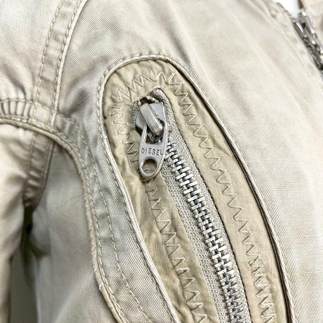 y2k❤️ 00s DIESEL 4ジップポケット ウエストシェイプ ブルゾン