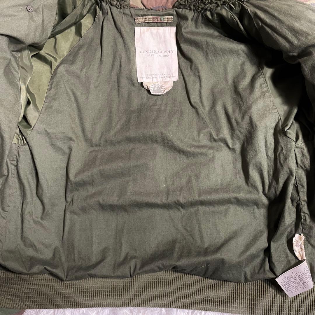 デニム&サプライ ラルフローレン N-2B フライトジャケット カモ柄