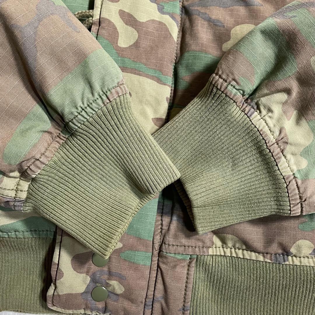 デニム&サプライ ラルフローレン N-2B フライトジャケット カモ柄