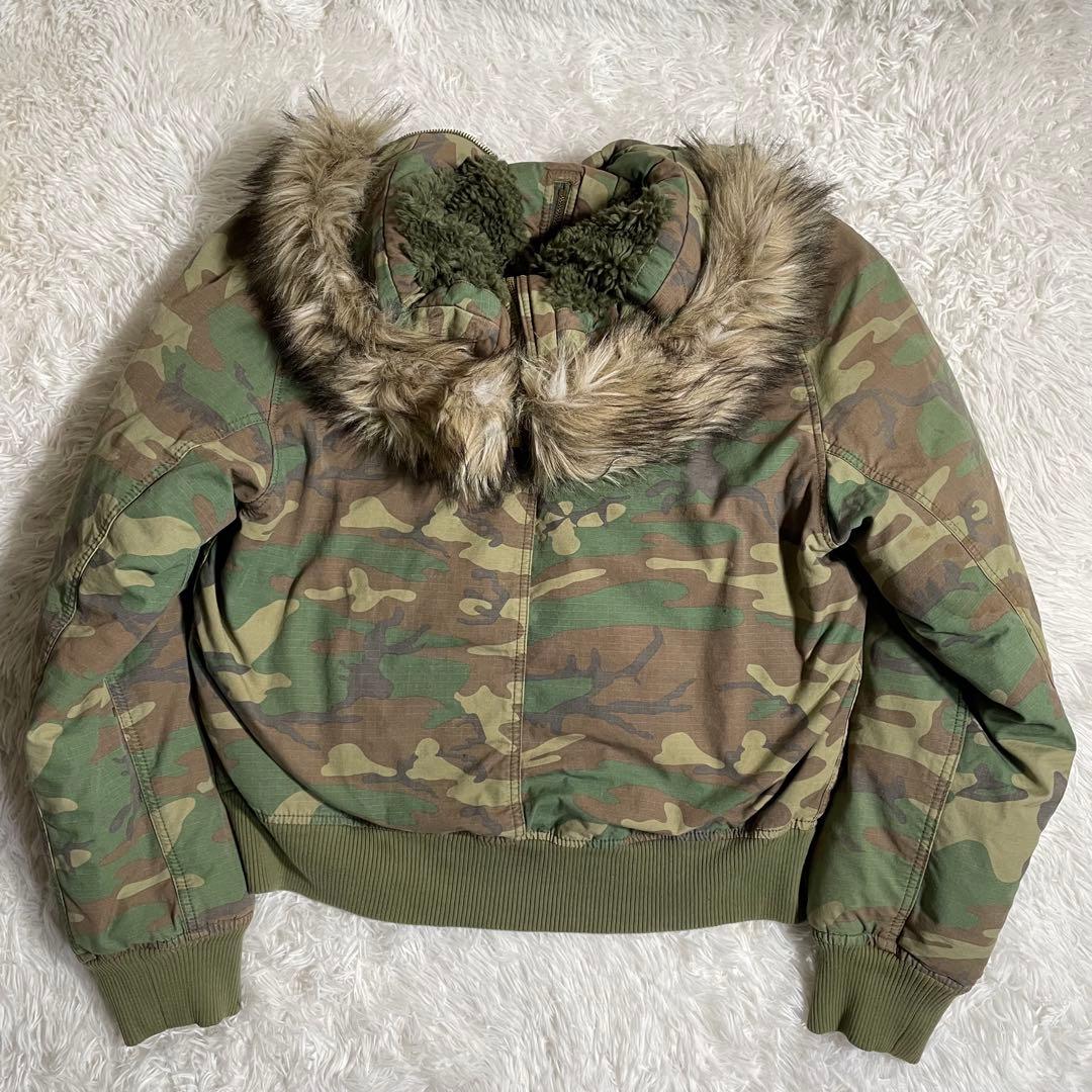 デニム&サプライ ラルフローレン N-2B フライトジャケット カモ柄