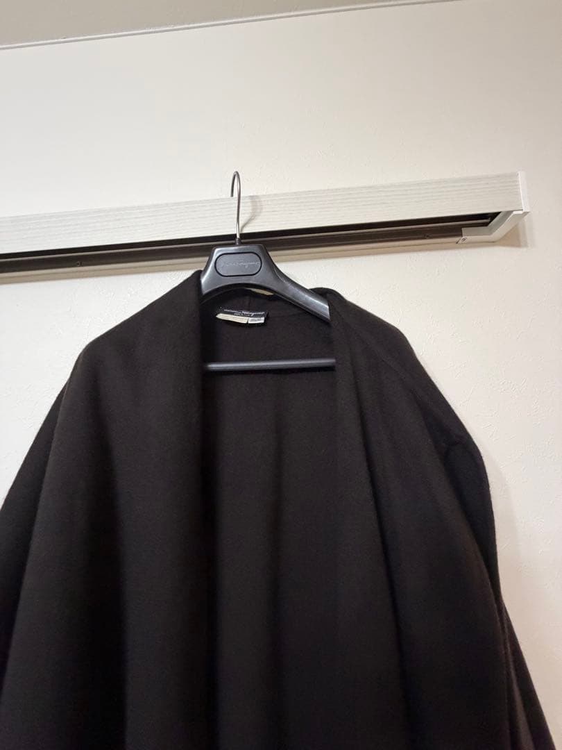 美品。Salvatore Ferragamo カシミヤダークブラウンコート