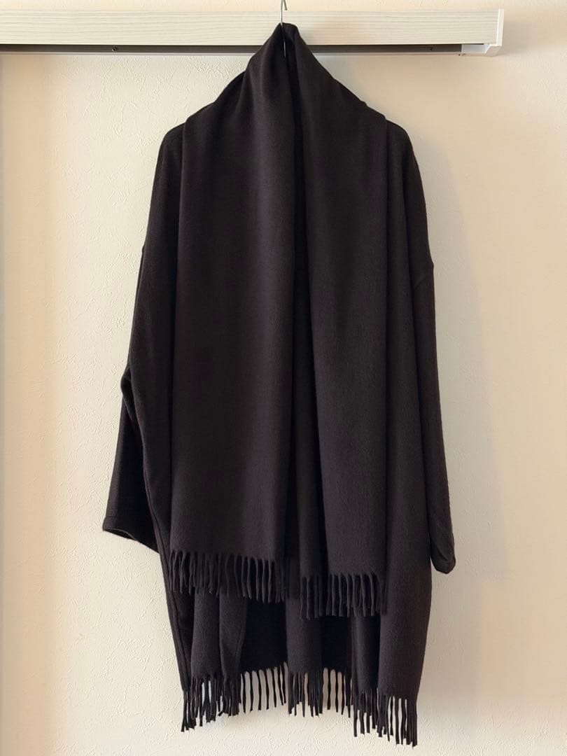 美品。Salvatore Ferragamo カシミヤダークブラウンコート