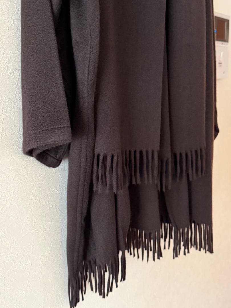 美品。Salvatore Ferragamo カシミヤダークブラウンコート