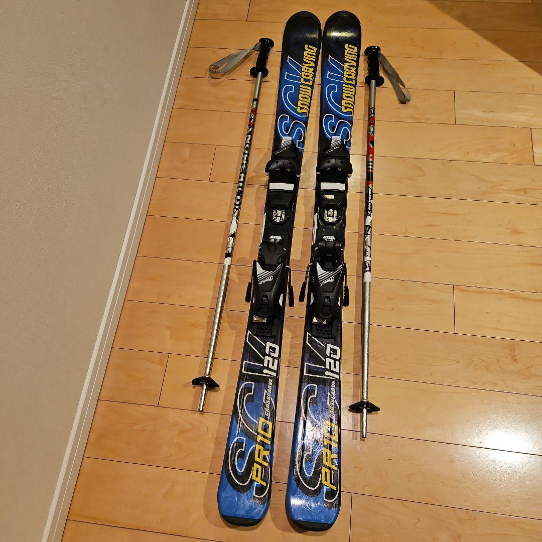 スノーカービング スキー板120 、 ポール90、セット 販売