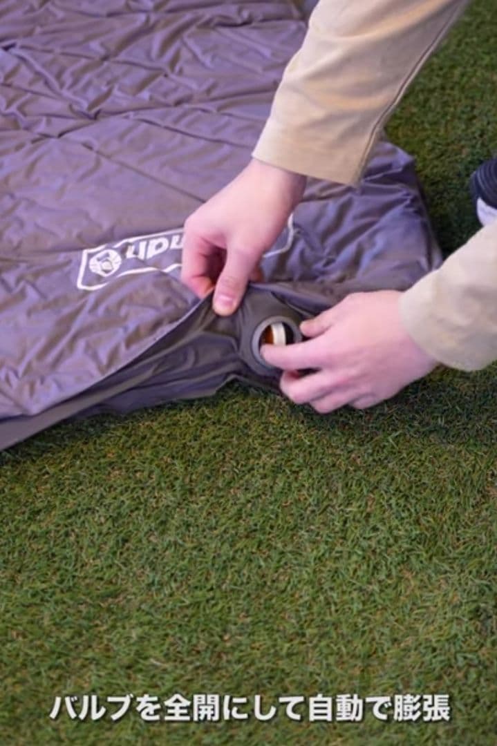 【美品】インフレーターマットハイピーク（ダブルサイズ）／状態◎