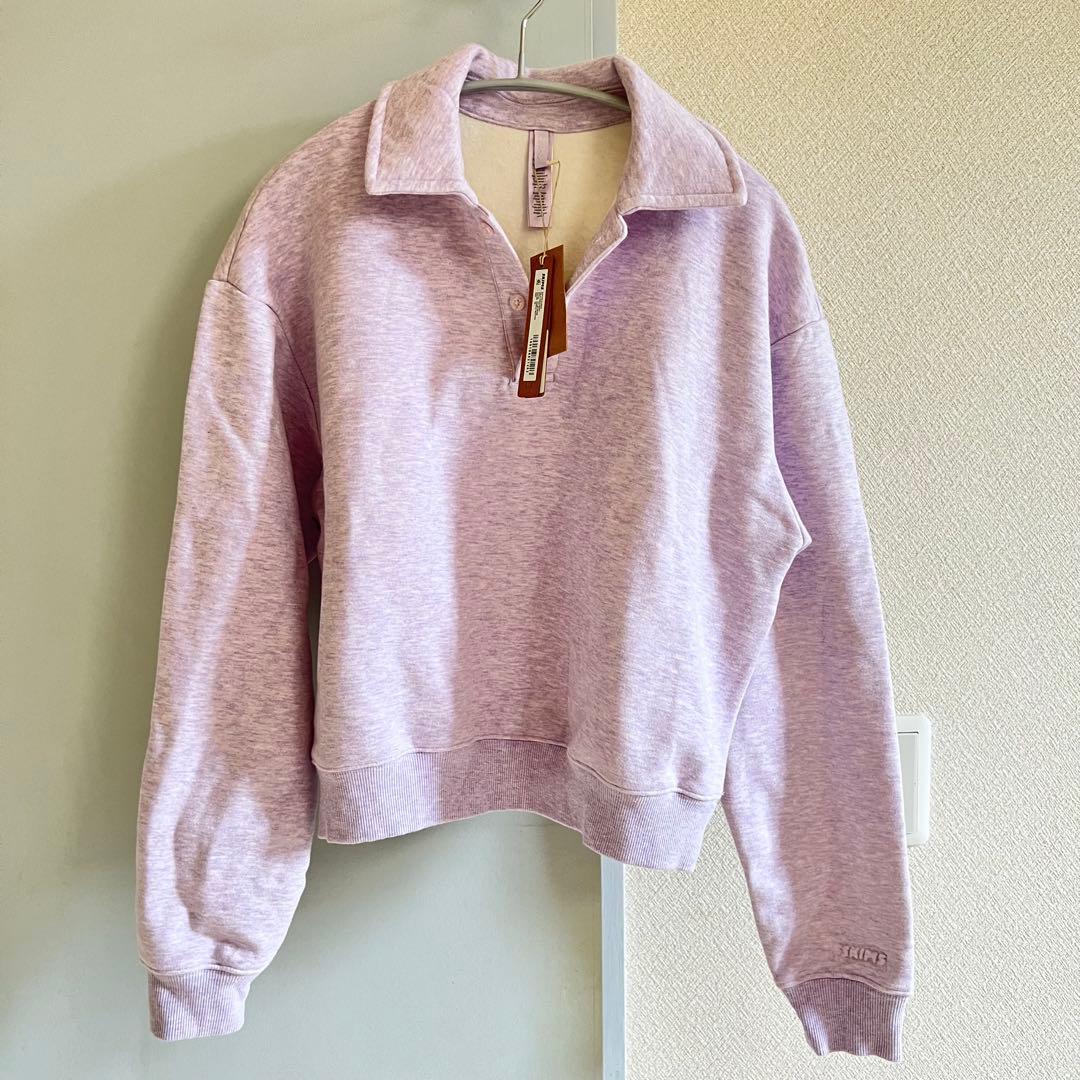 Skims スキムズ　コットンフリース　ポロ　スウェットシャツ