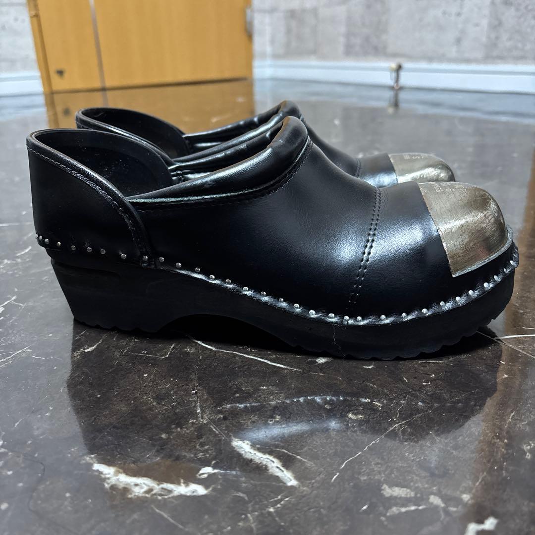 ブラックレザーシューズ スチールトゥ