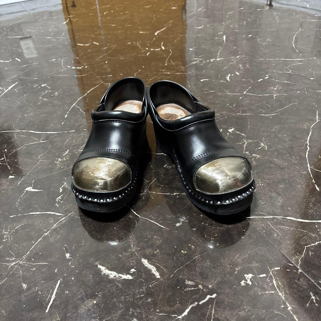 ブラックレザーシューズ スチールトゥ