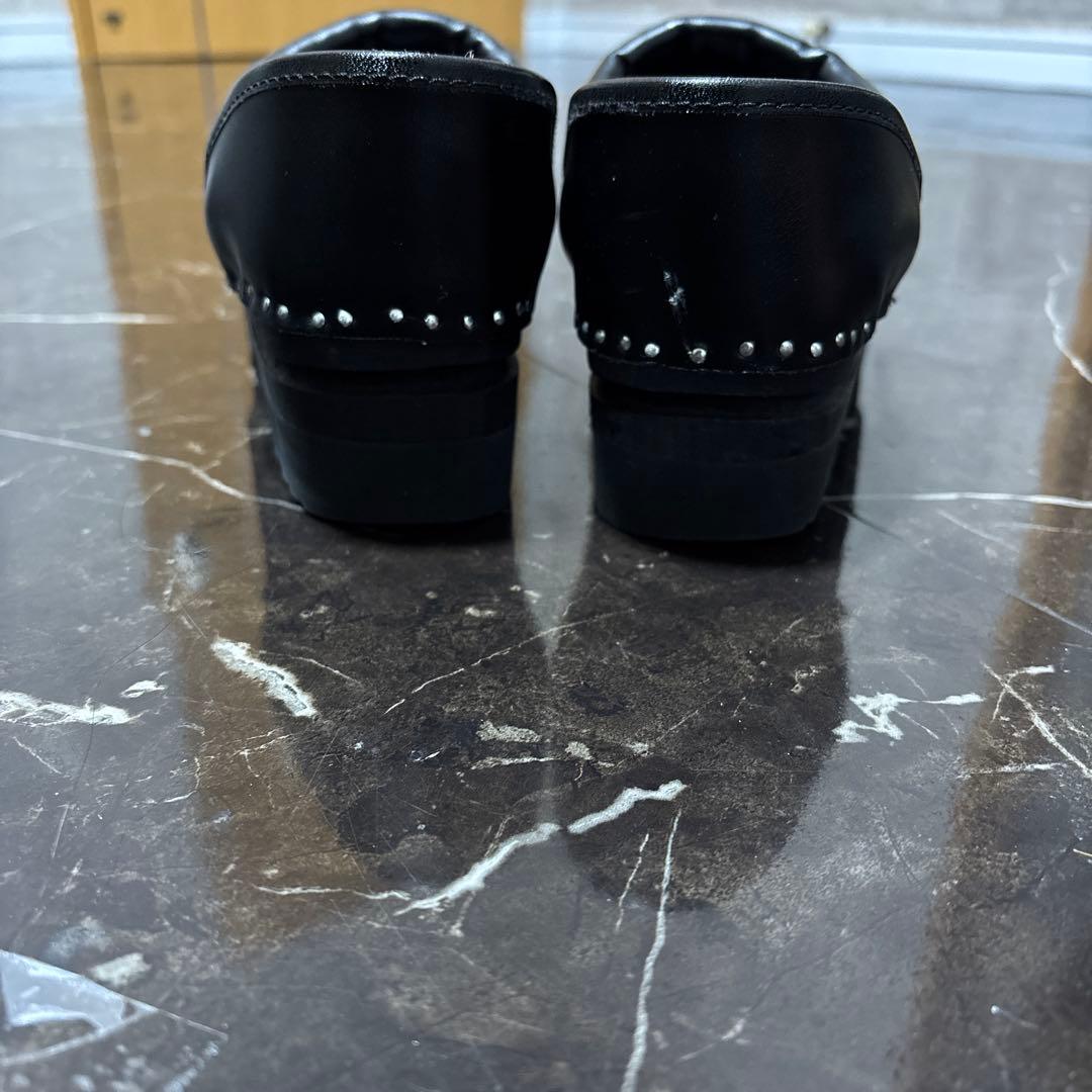 ブラックレザーシューズ スチールトゥ