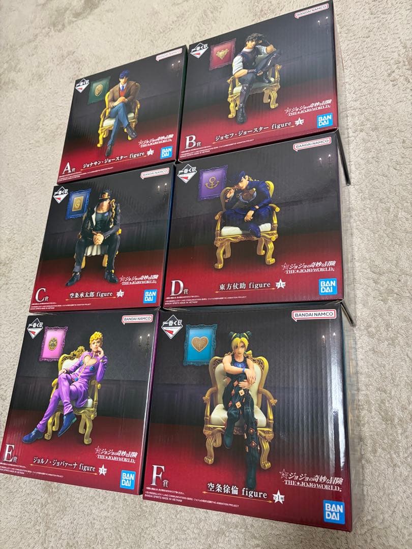 ジョジョワールド　一番くじ　A賞、B賞、C賞、D賞、E賞、F賞　おまけ（未開封）