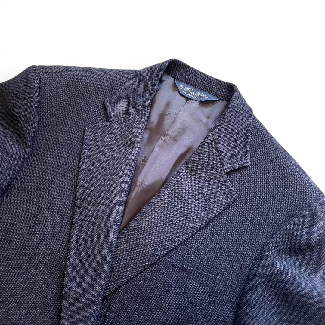 【良品】ブルックスブラザーズ 紺ブレ 金ボタン モヘア混 パーソナルオーダー L