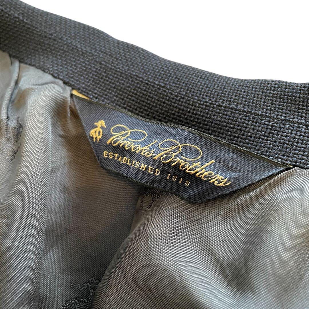 【良品】ブルックスブラザーズ 紺ブレ 金ボタン モヘア混 パーソナルオーダー L