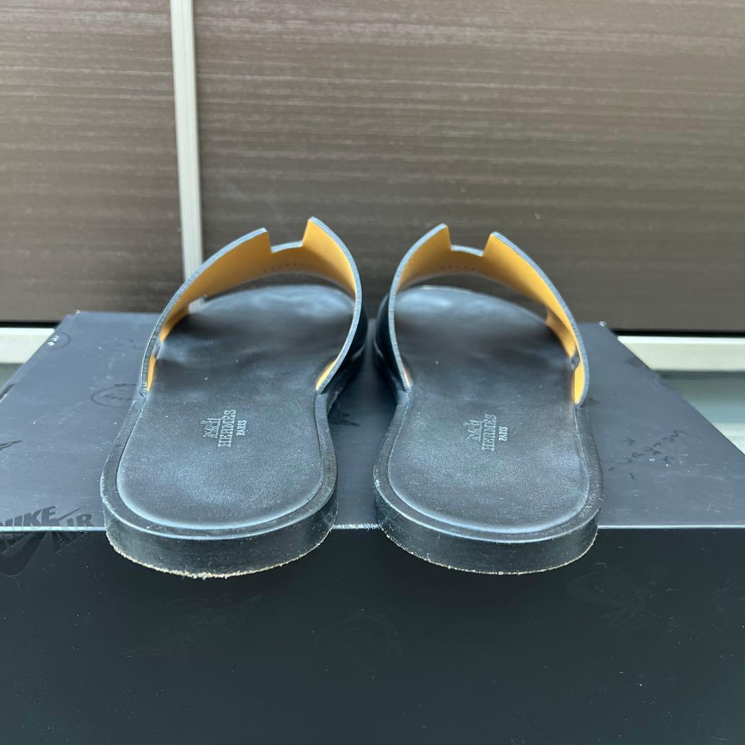 エルメス イズミール HERMES サイズ 40 ブラック サンダル