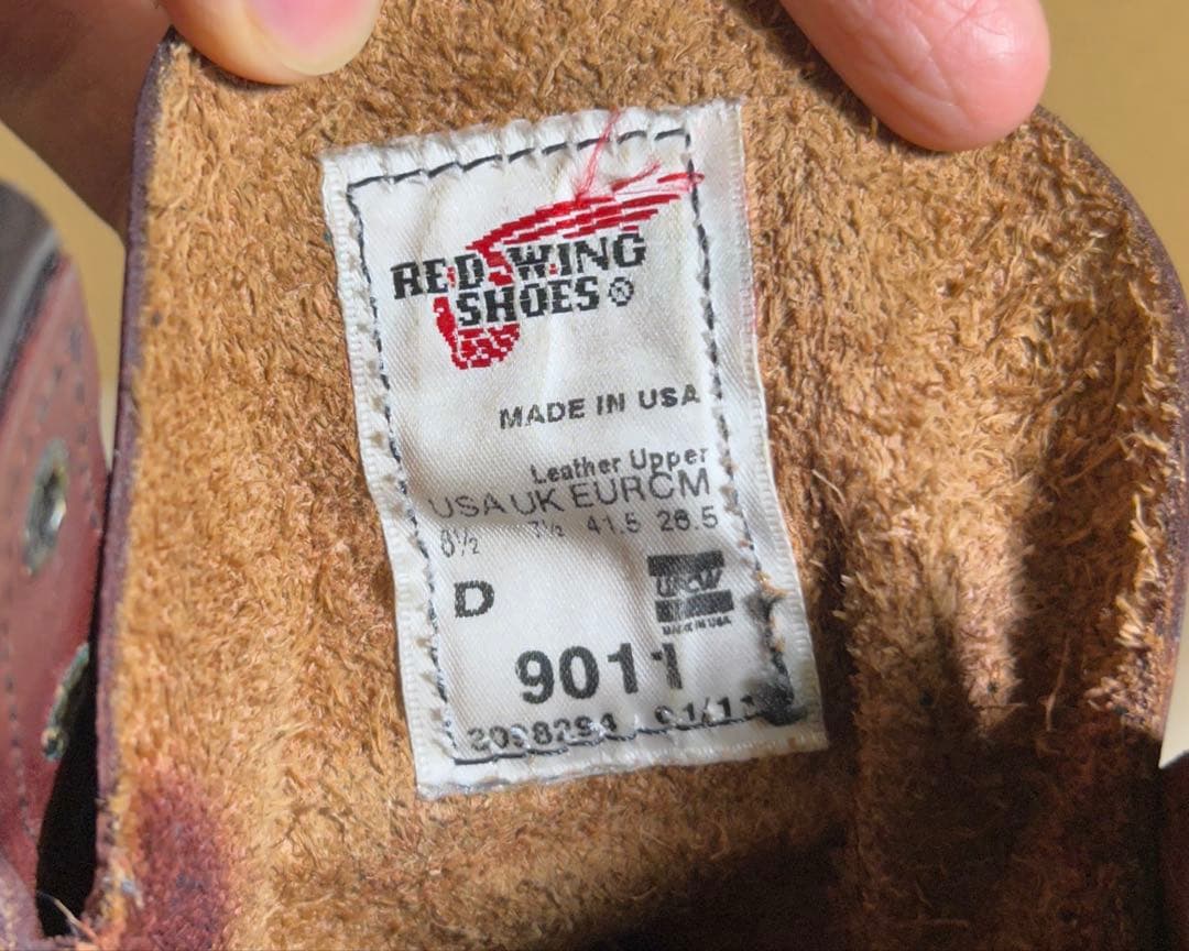 RED WING 9011 ベックマン ブラックチェリーフェザーストーン26.5