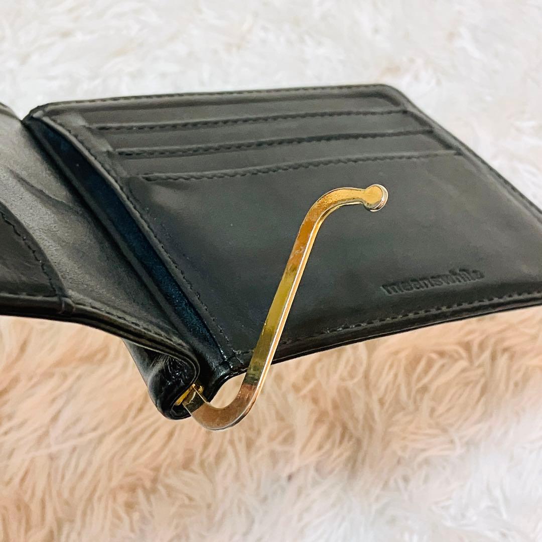 meanwhile コードバン マネークリップ 財布 ブラック 黒