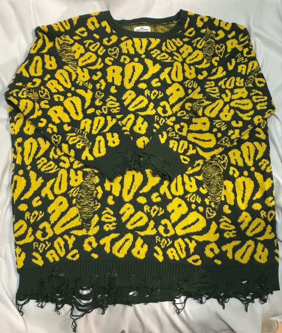 ROY reflect overjoy ROY総柄ダメージニットLiSA