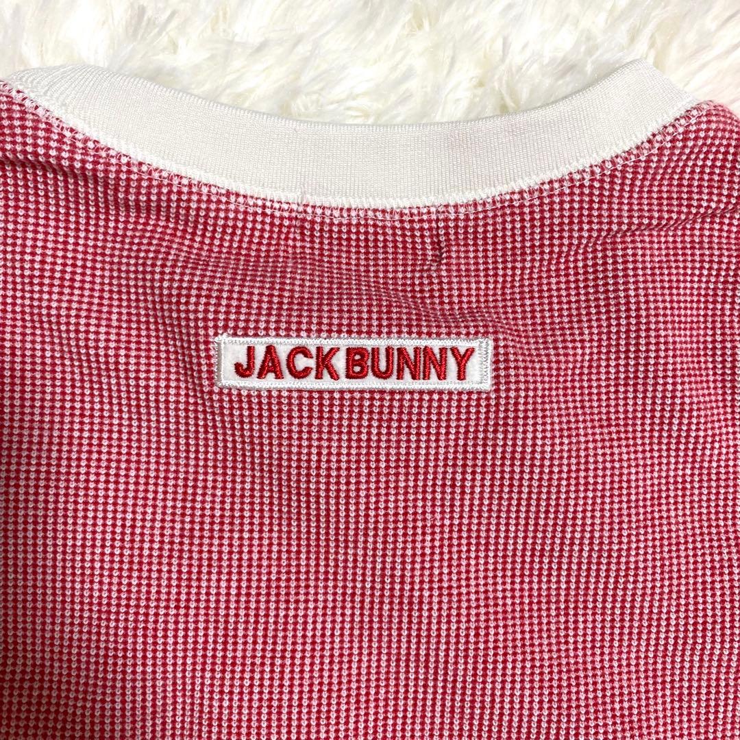 ジャックバニー　スウェット　トレーナー　刺繍ロゴ　バーズアイ　ゴルフ　赤　XL