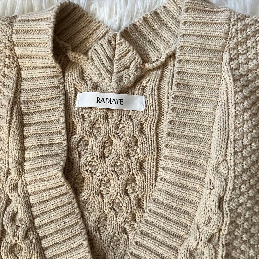 RADIATE デニム ドッキング ケーブルニット カーディガン ジャケット L
