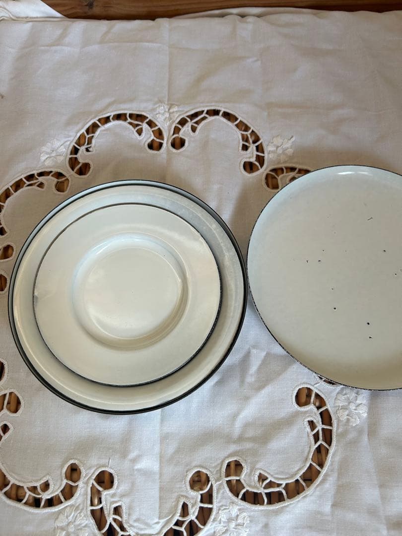 金森正起　菓子器　琺瑯　未使用品