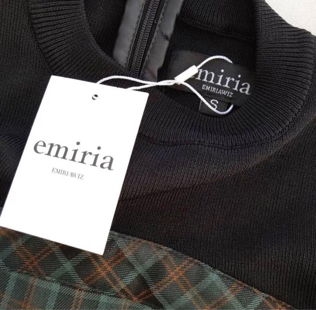 エミリアウィズ　サイドオープンチェックワンピース