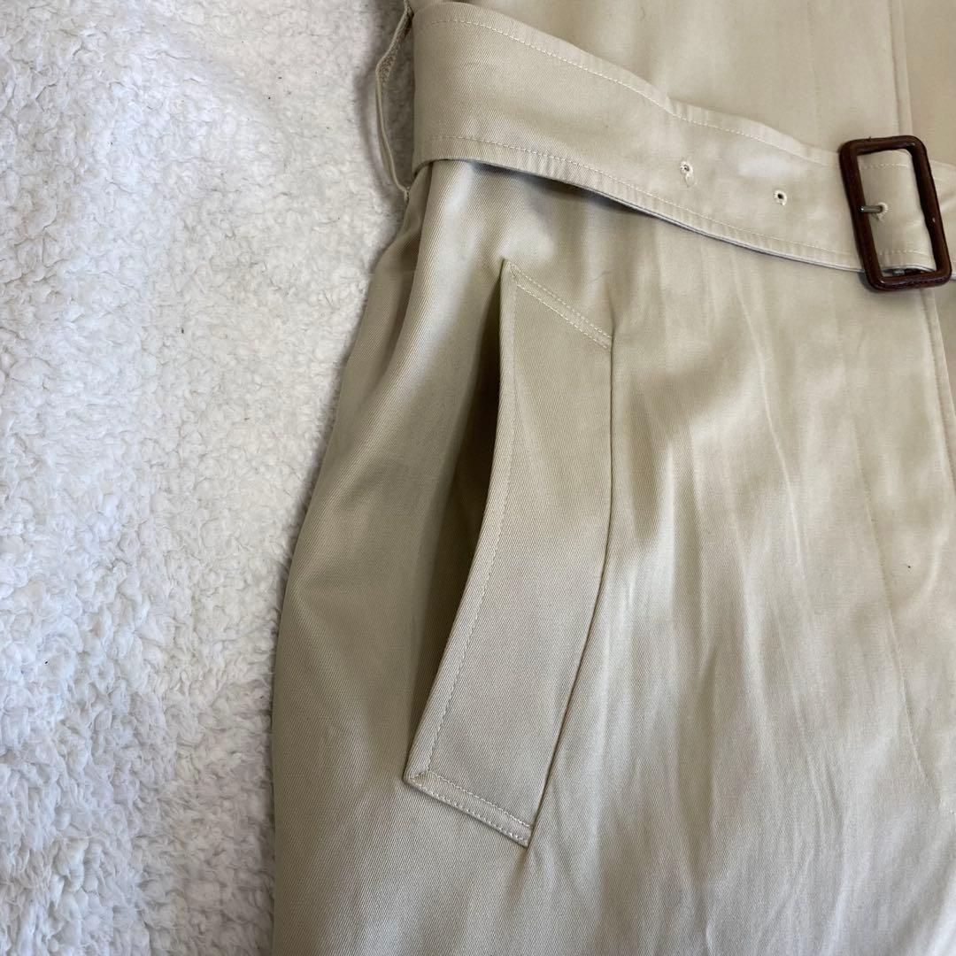 【Aquascutum】ステンカラーコート　裏地チェック【3F】イングランド製